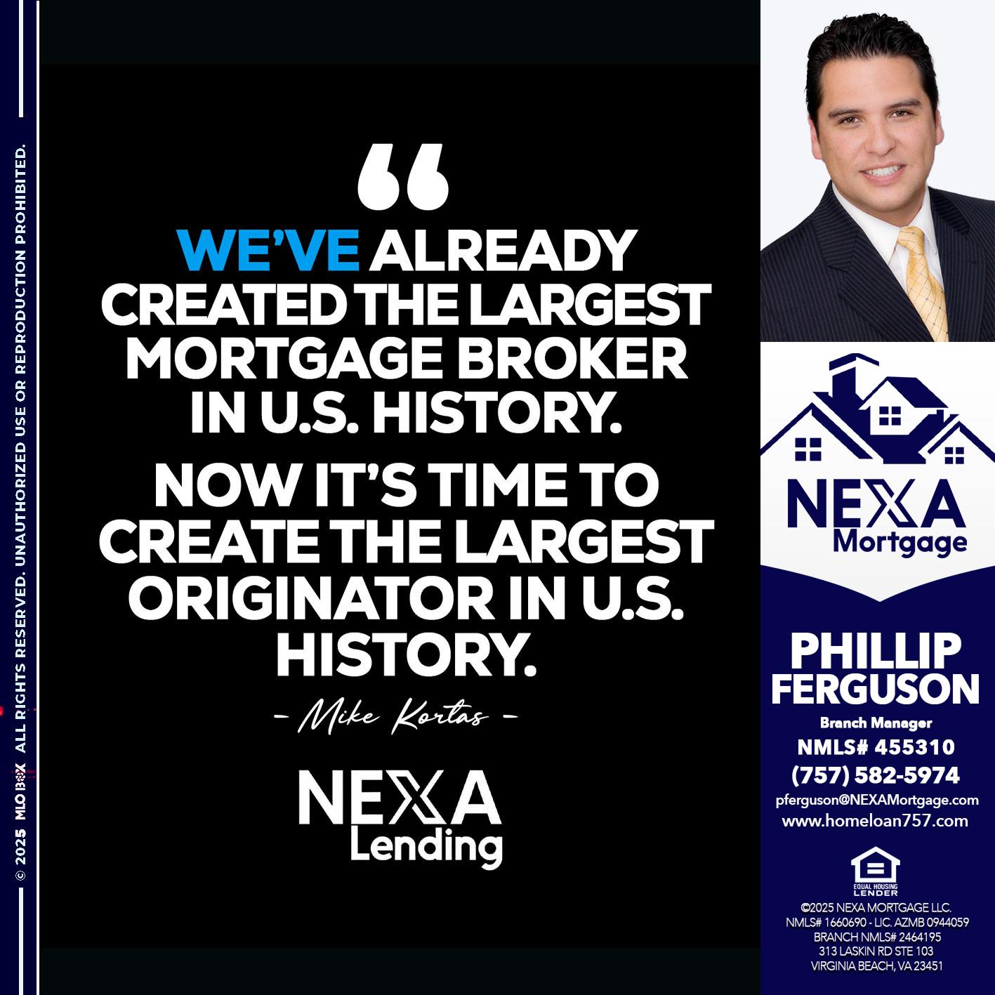 MIKE KORTAS - Phillip Ferguson -Branch Manager