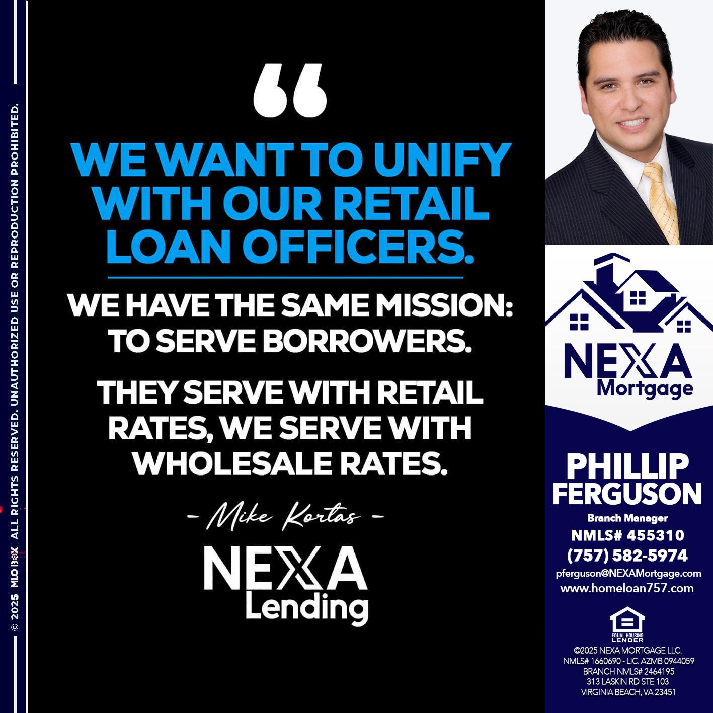 WE WANT - Phillip Ferguson -Branch Manager