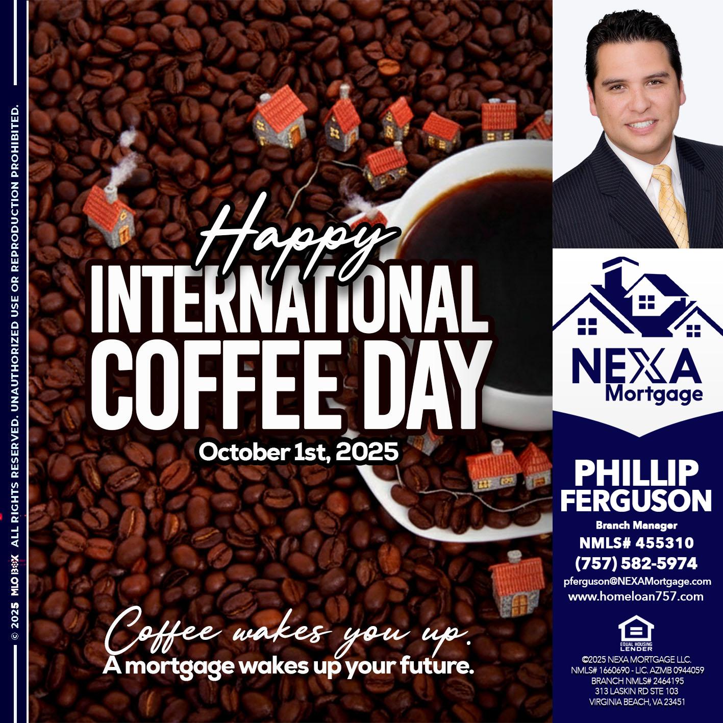 INTERNATIONAL COFFEE DAY - Phillip Ferguson -Branch Manager