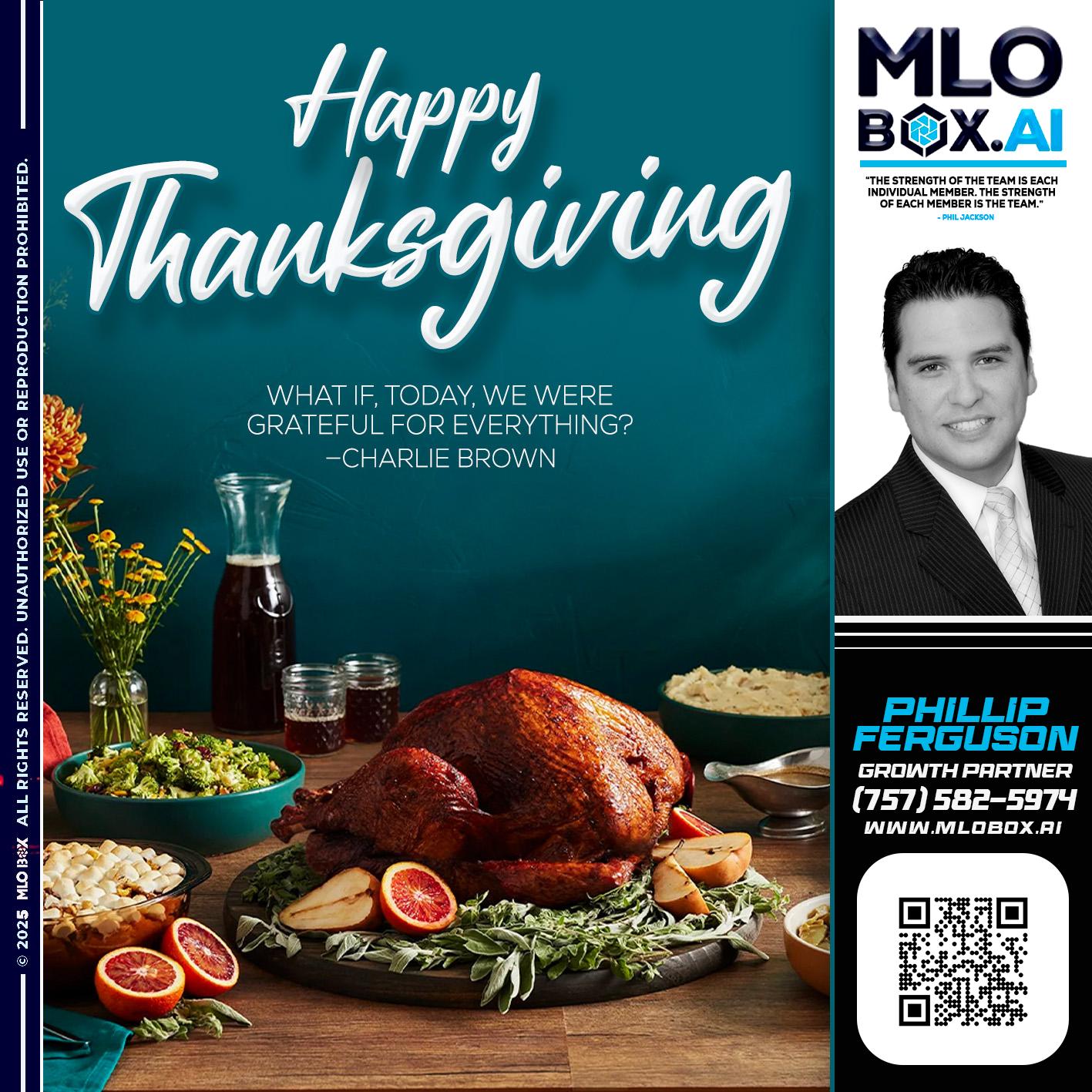 HAPPY THANKSGIVING - Phillip Ferguson -Branch Manager