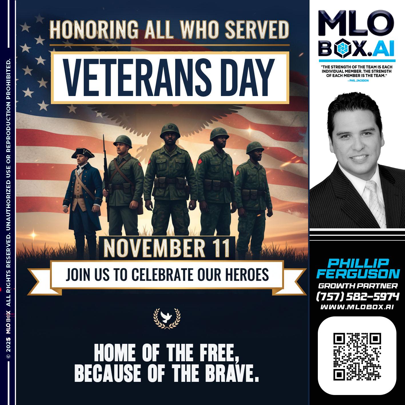 VETERANS DAY - Phillip Ferguson -Branch Manager