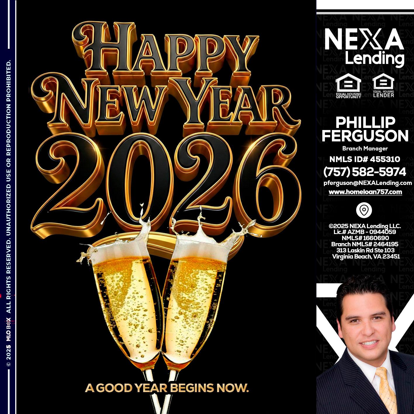 happy new year 2026 - Phillip Ferguson -Branch Manager
