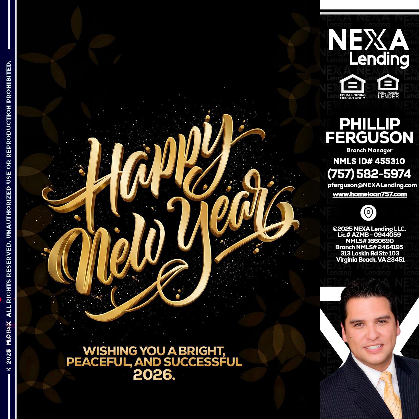 HAPPY NEW YEAR - Phillip Ferguson -Branch Manager