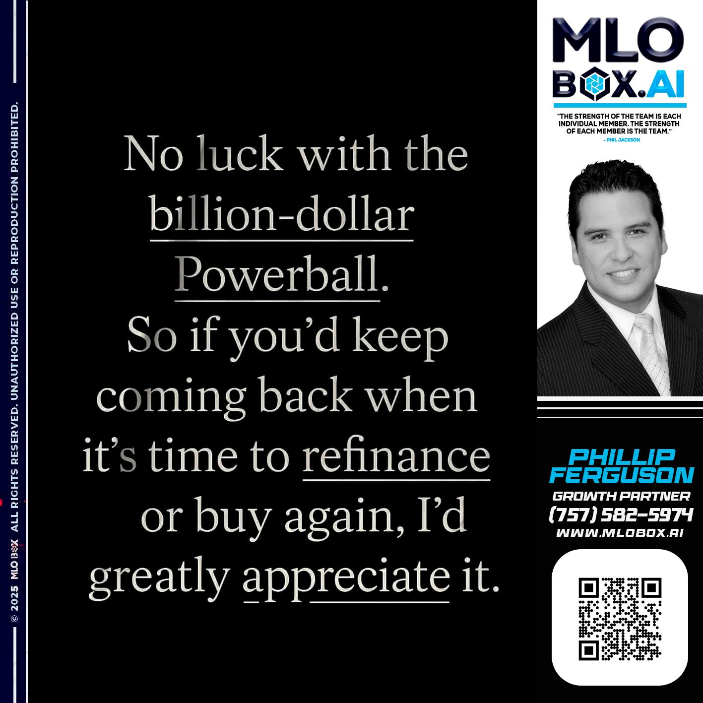 NO LUCK - Phillip Ferguson -Branch Manager