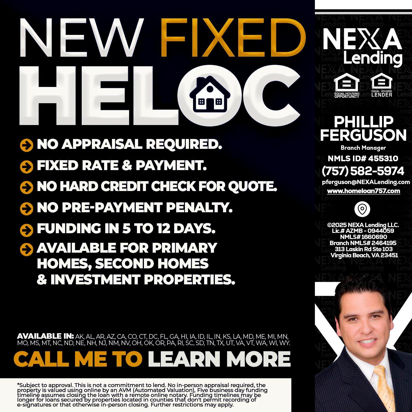 HELOC - Phillip Ferguson -Branch Manager