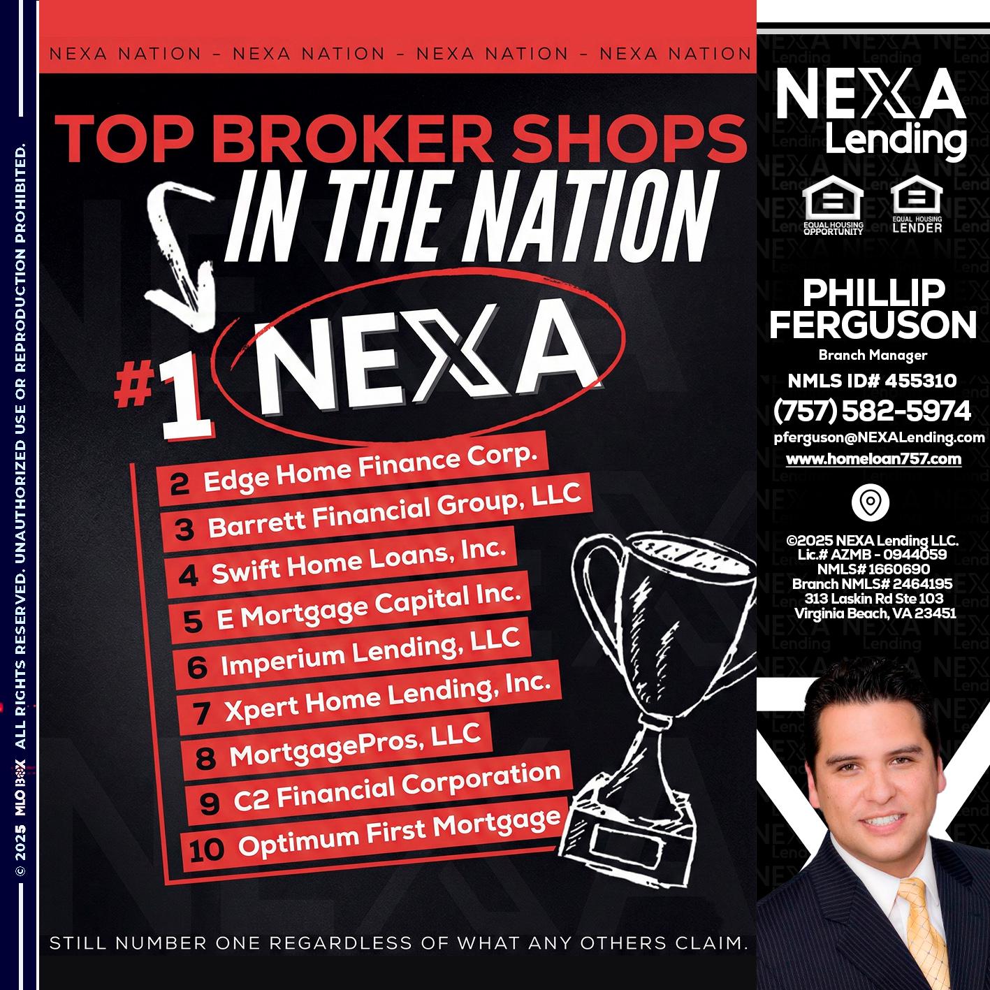 top broker - Phillip Ferguson -Branch Manager
