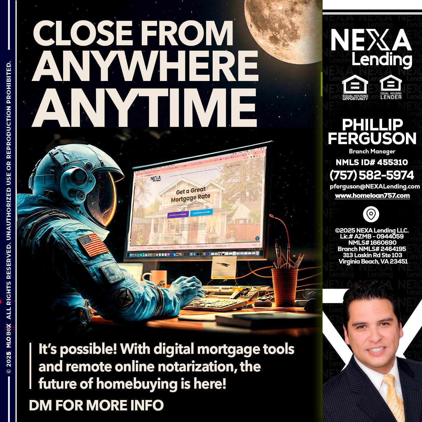 close from - Phillip Ferguson -Branch Manager