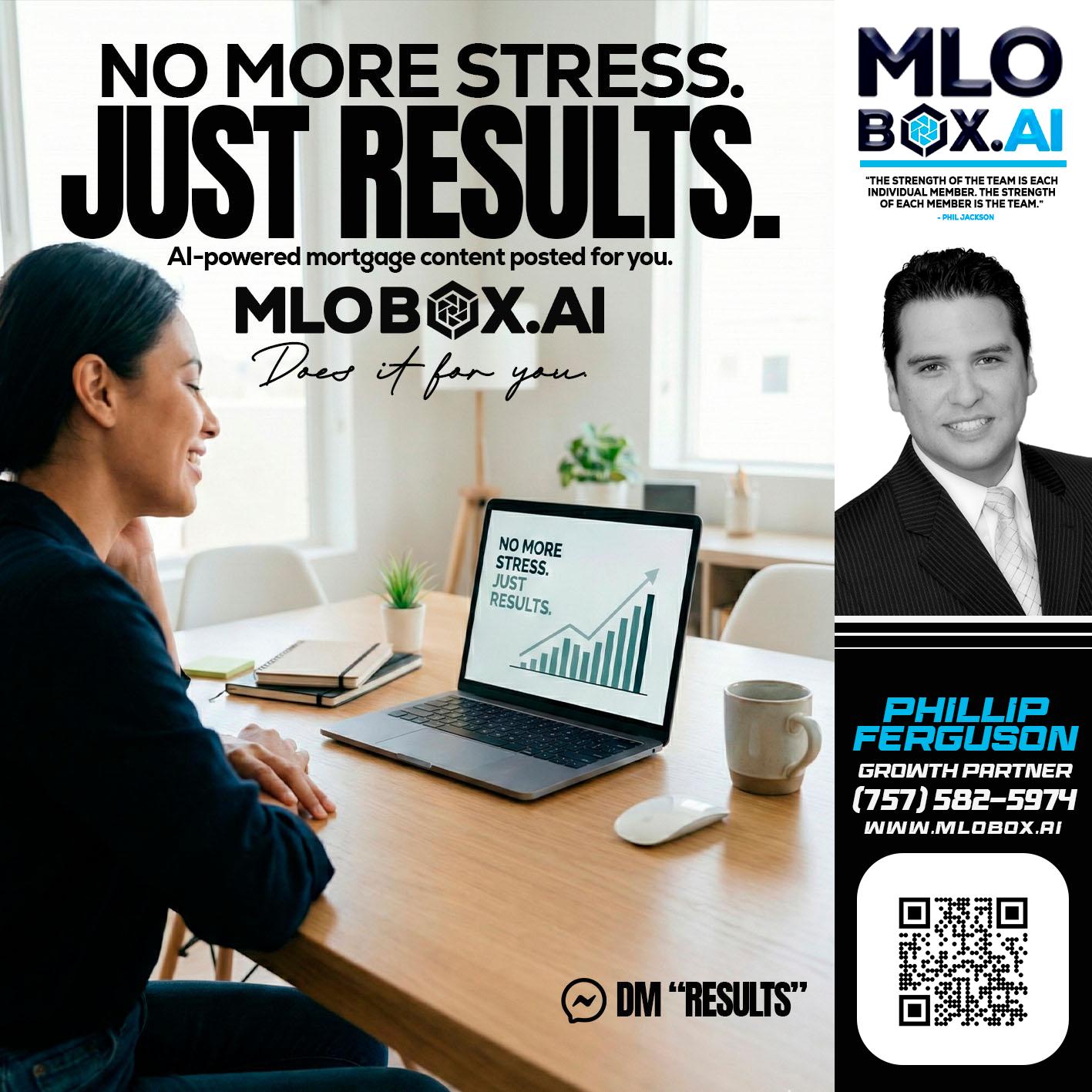 NO MORE STRESS - Phillip Ferguson -Branch Manager