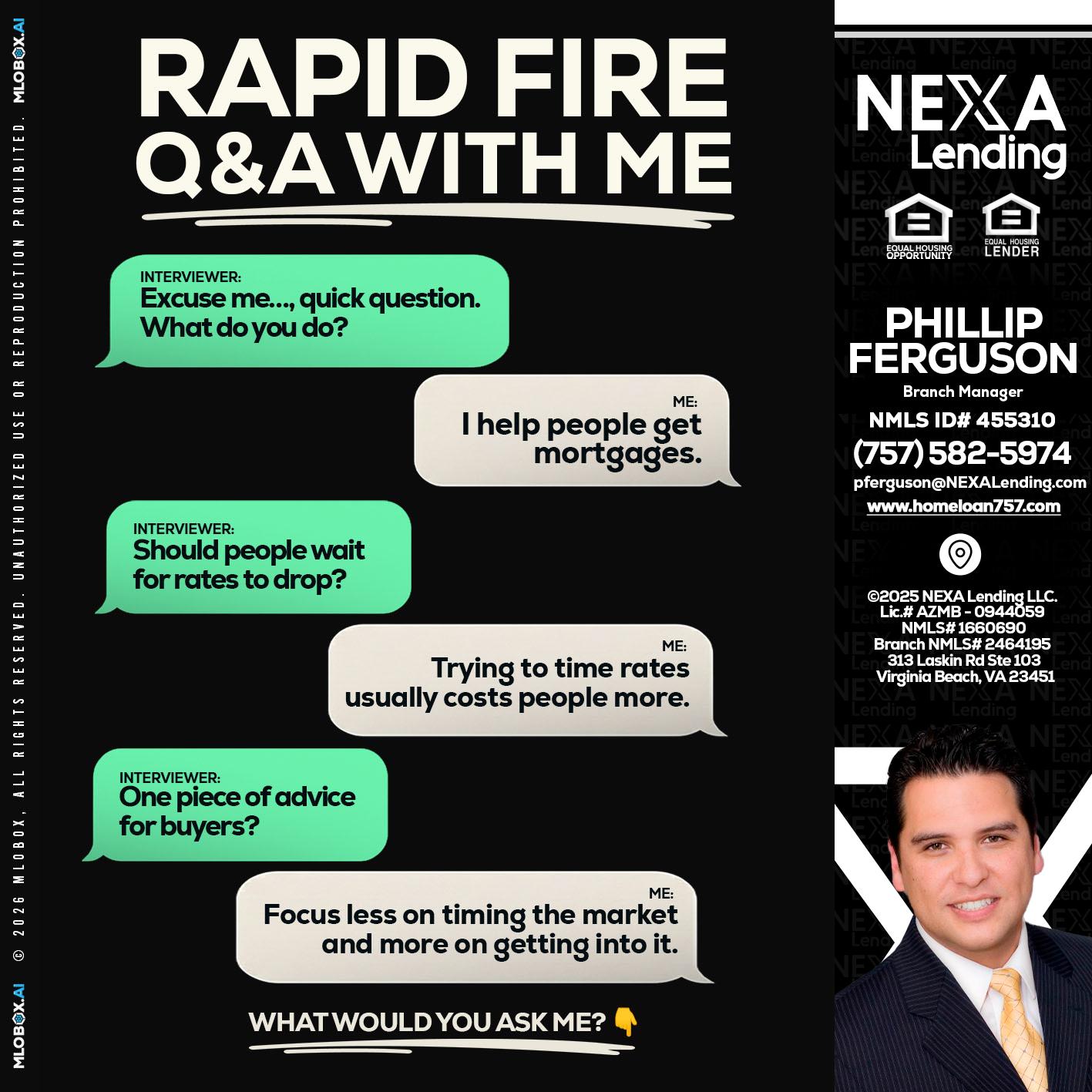 rapid fire - Phillip Ferguson -Branch Manager