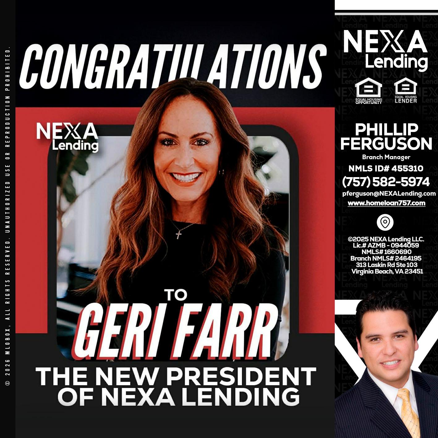 CONGRATULATIONS - Phillip Ferguson -Branch Manager