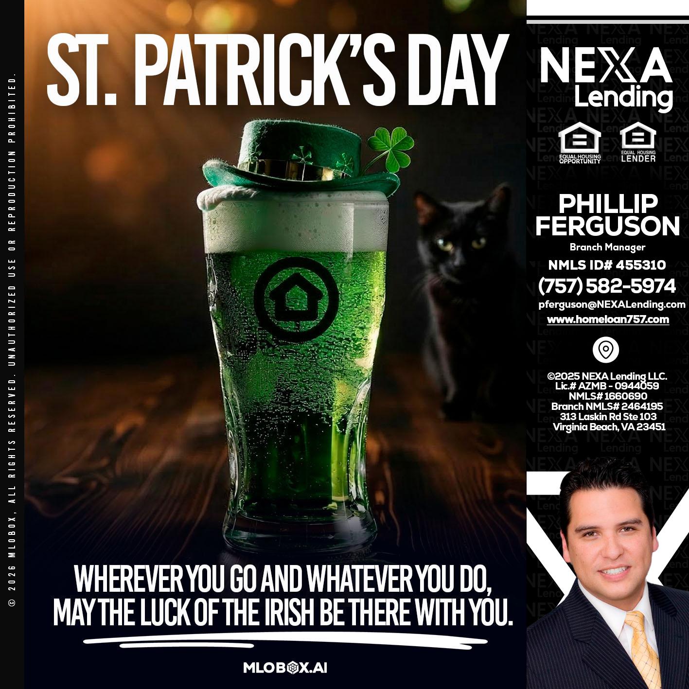 st. Patricks day - Phillip Ferguson -Branch Manager
