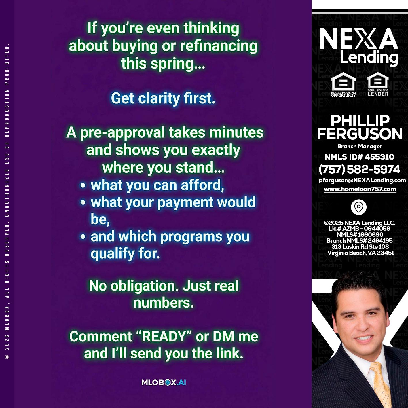 IF YOU THINKING - Phillip Ferguson -Branch Manager
