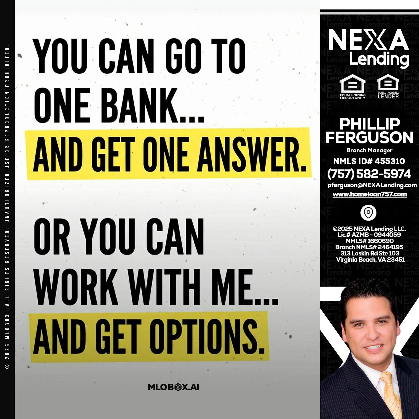 YOU CAN GO TO - Phillip Ferguson -Branch Manager