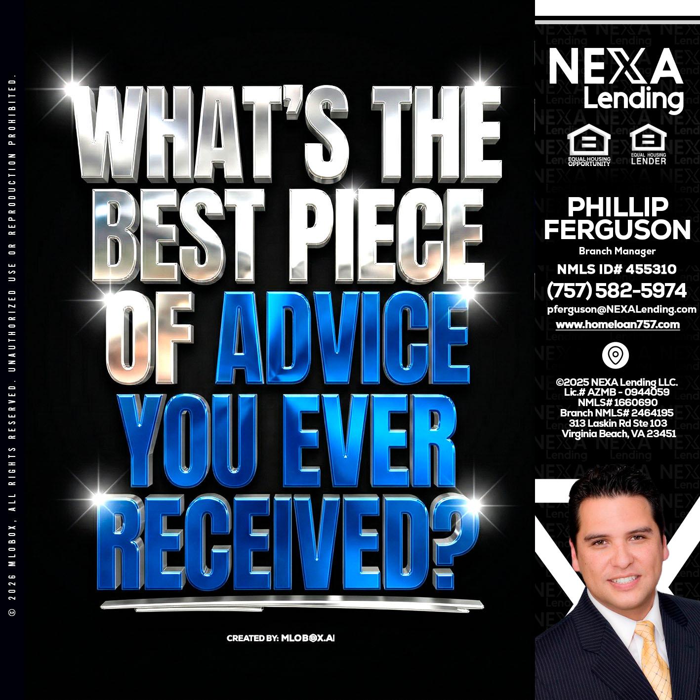 WHATS THE BEST - Phillip Ferguson -Branch Manager