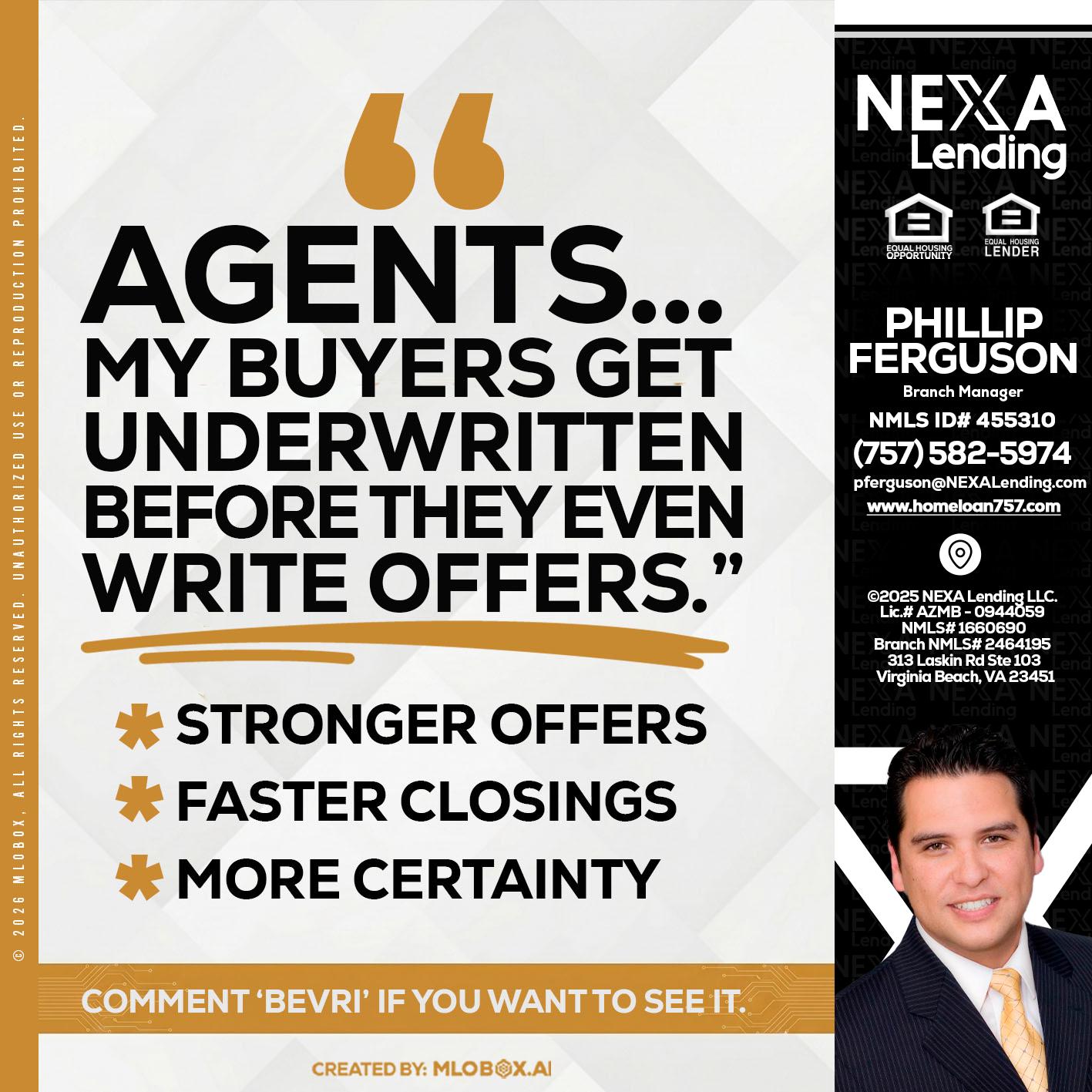 agents - Phillip Ferguson -Branch Manager