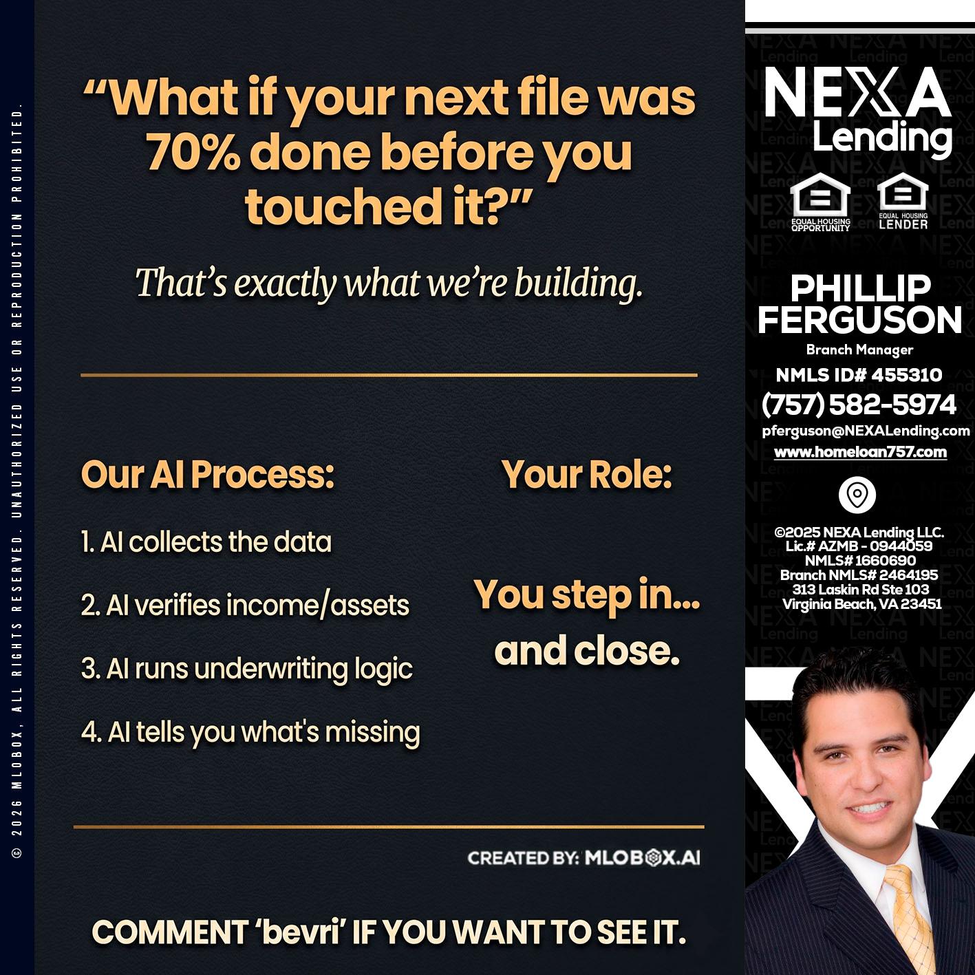 WHAT IF YOUR - Phillip Ferguson -Branch Manager