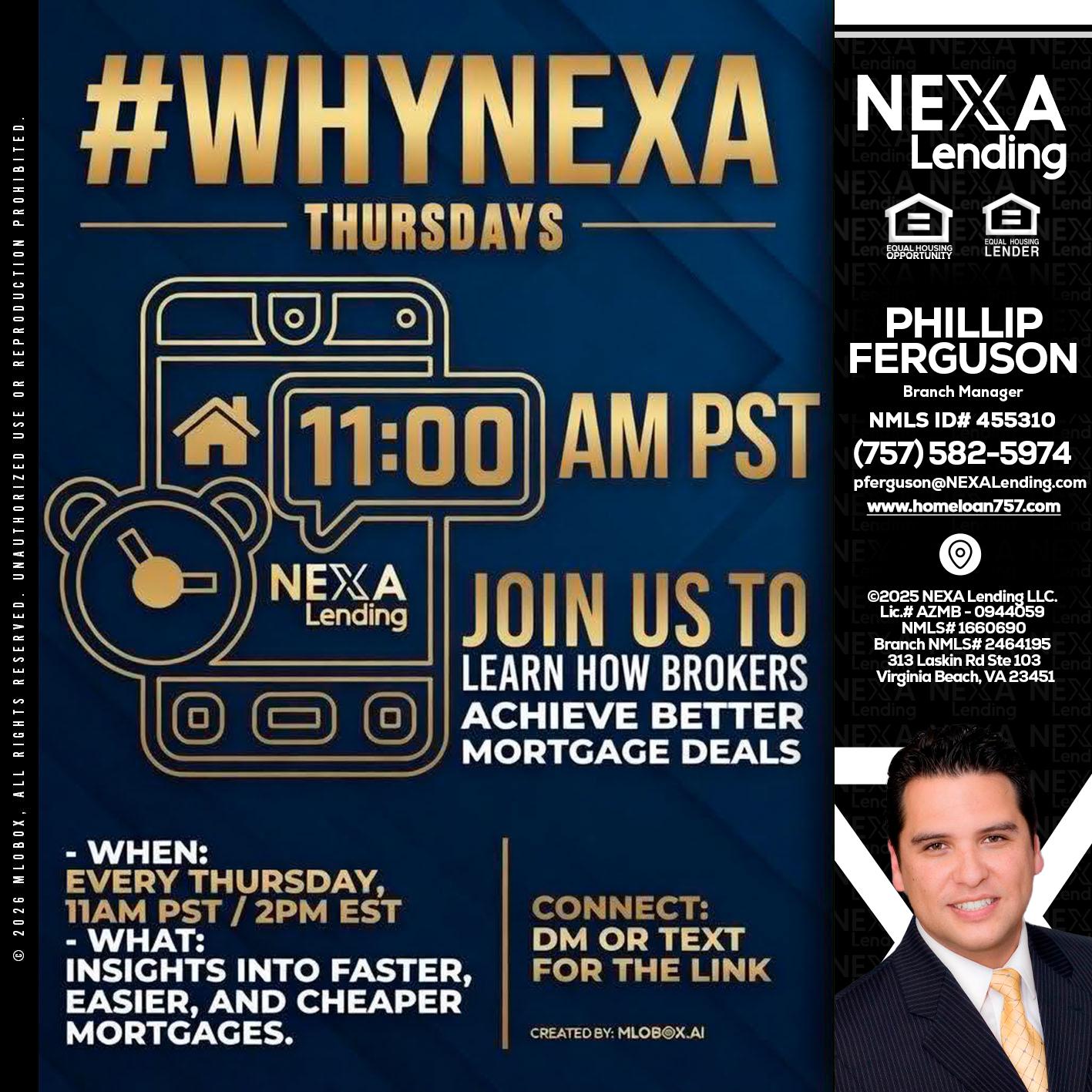 WHY NEXA THURDAYS - Phillip Ferguson -Branch Manager