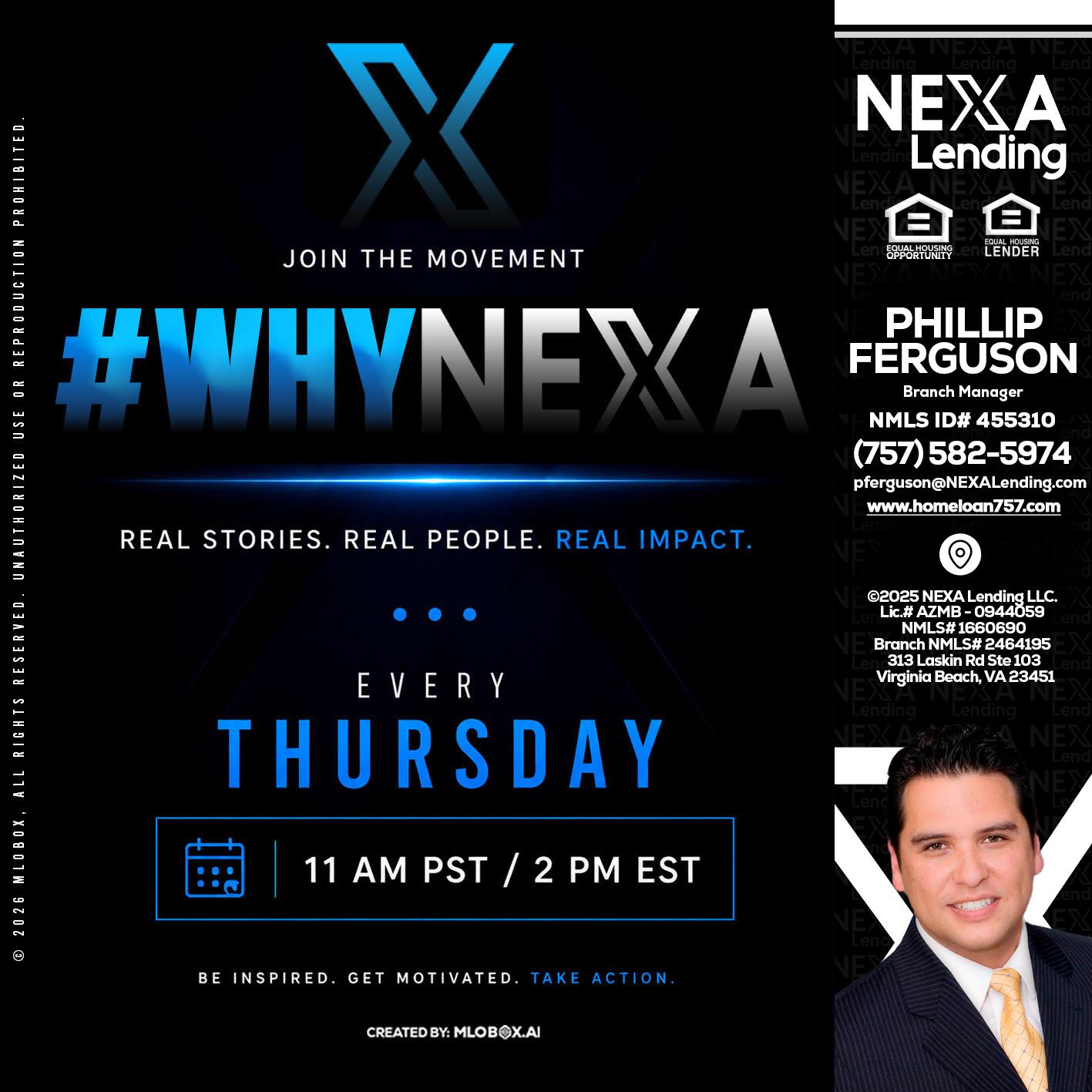 why NEXA - Phillip Ferguson -Branch Manager