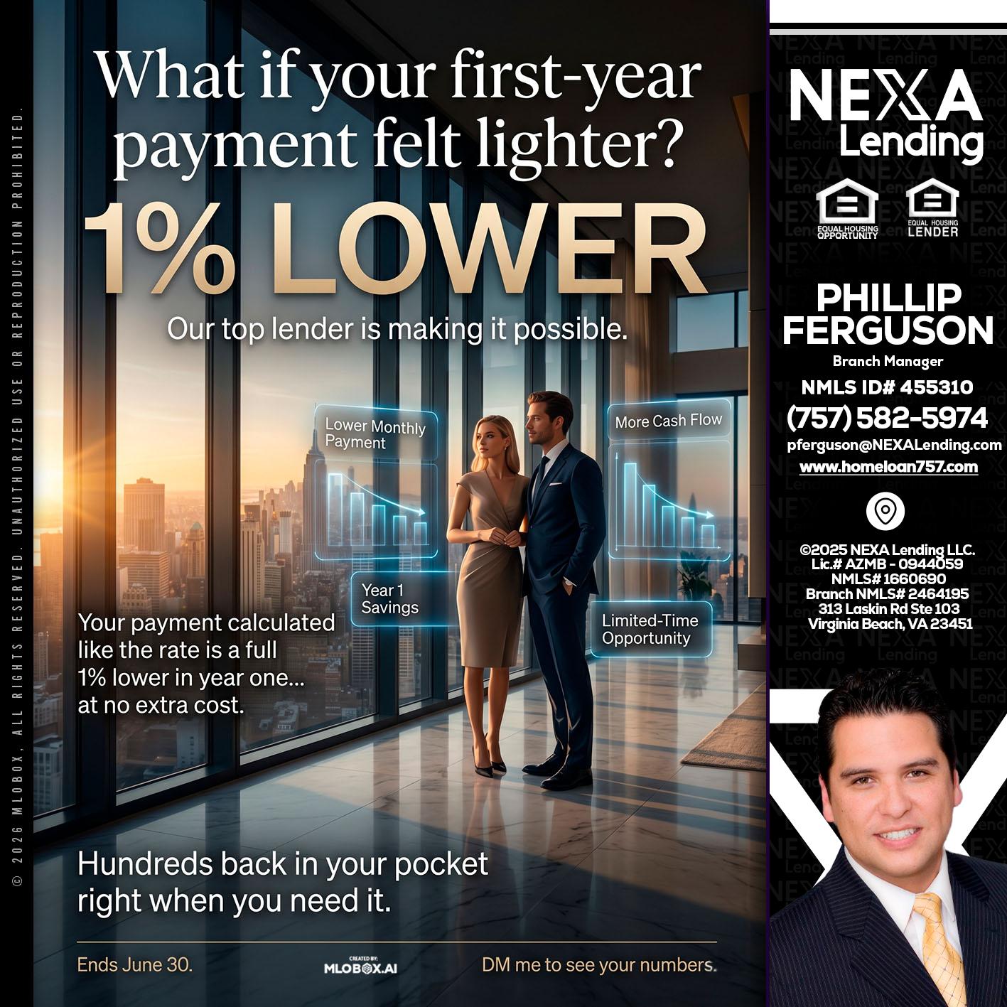 1% LOWER - Phillip Ferguson -Branch Manager