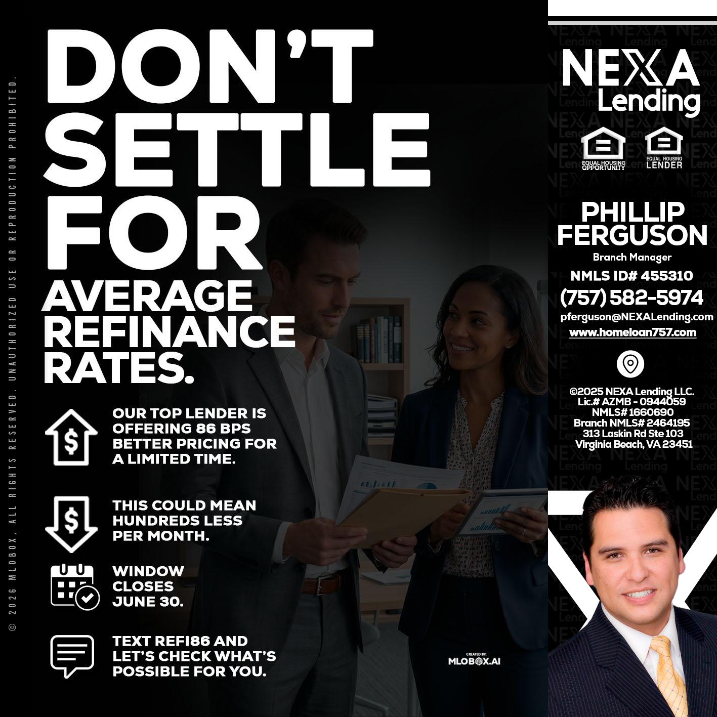 dont settle - Phillip Ferguson -Branch Manager