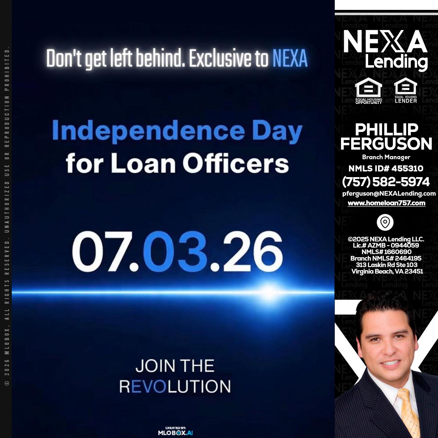 INDEPENDENCE DAY - Phillip Ferguson -Branch Manager