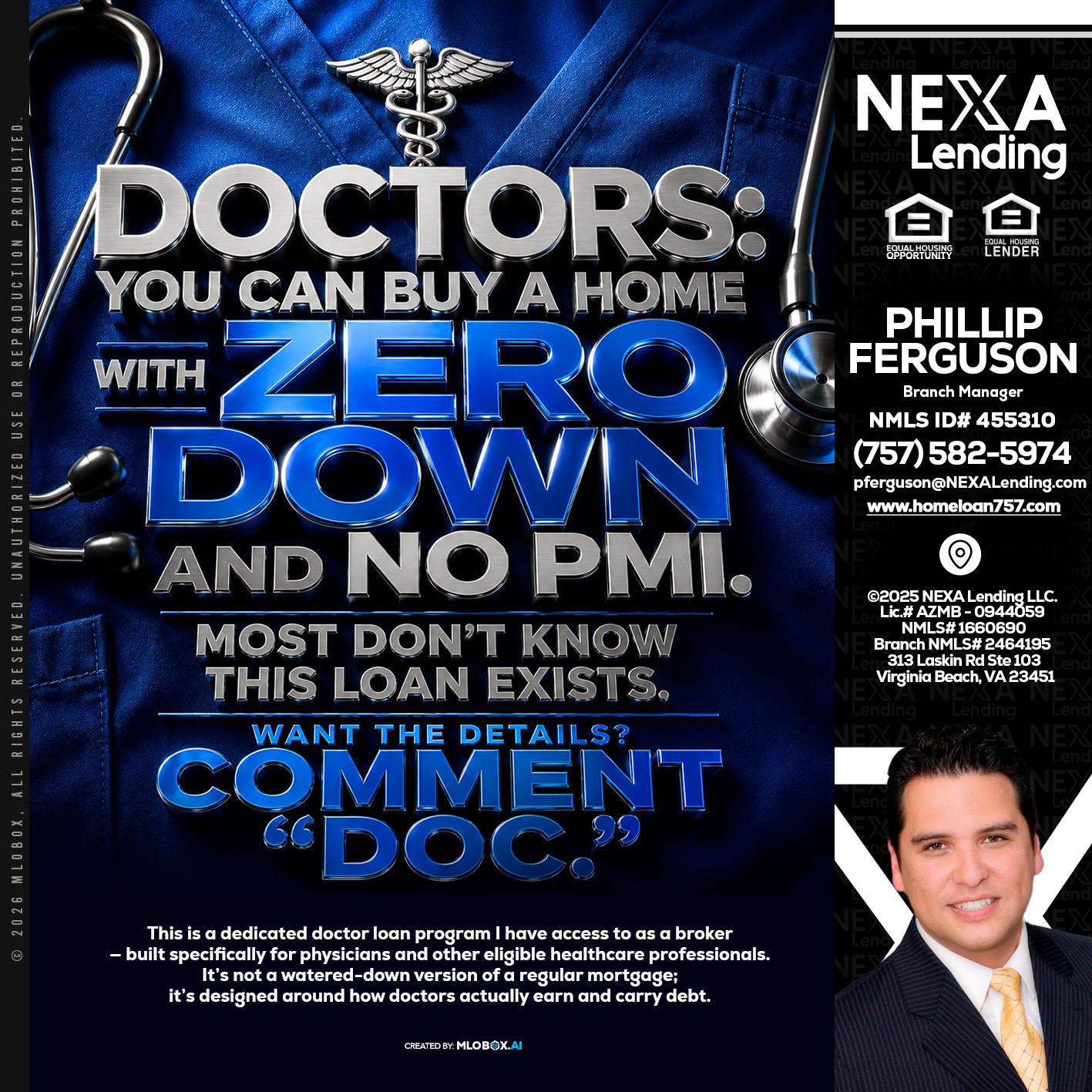 DOCTORS YOU CAN BUY - Phillip Ferguson -Branch Manager