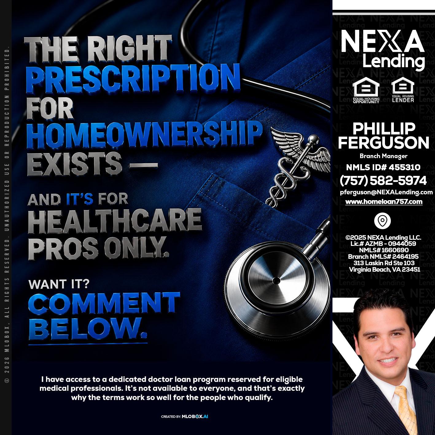 THE RIGHT PRESCRIPTION - Phillip Ferguson -Branch Manager