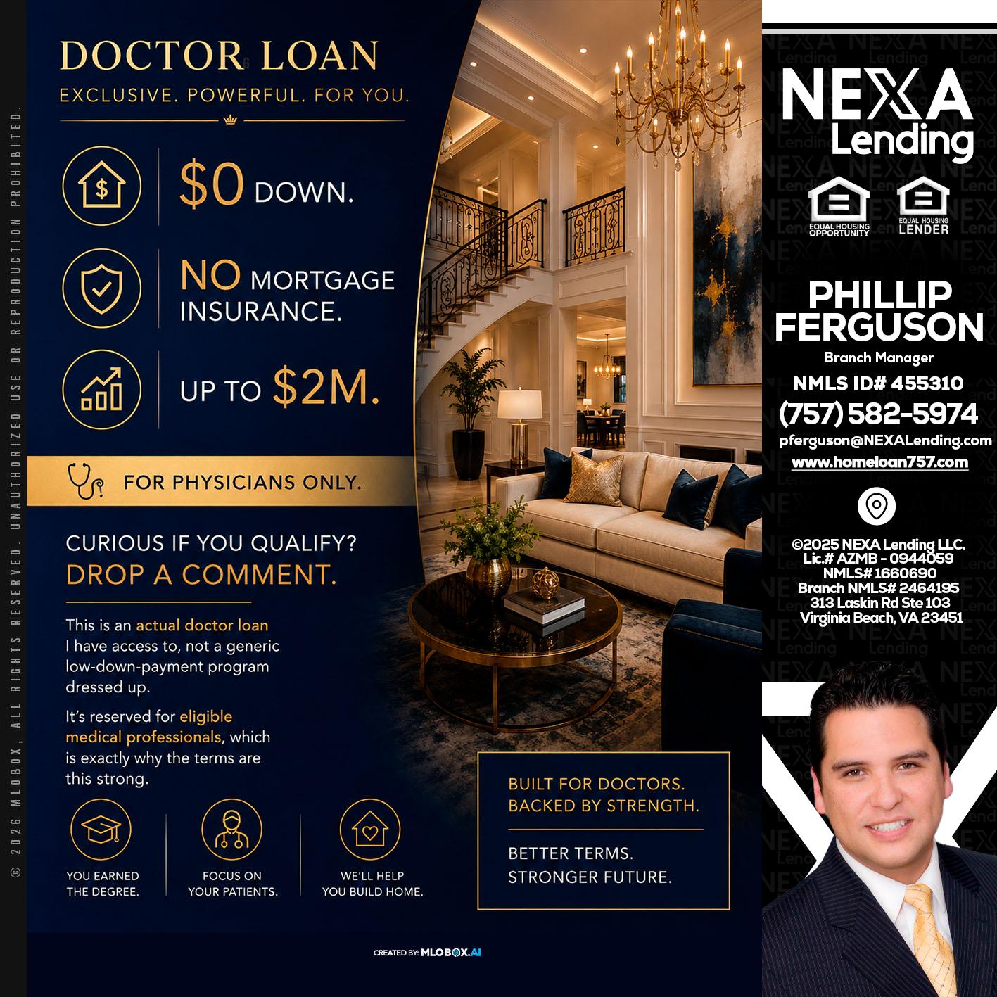 DOCTOR LOANS - Phillip Ferguson -Branch Manager