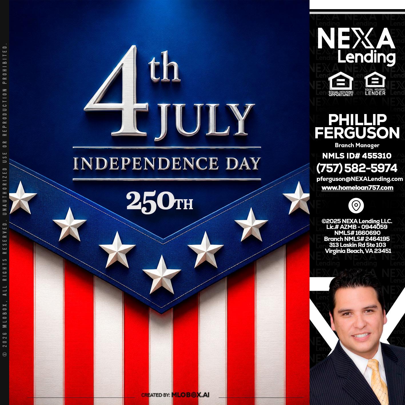 4th of july - Phillip Ferguson -Branch Manager