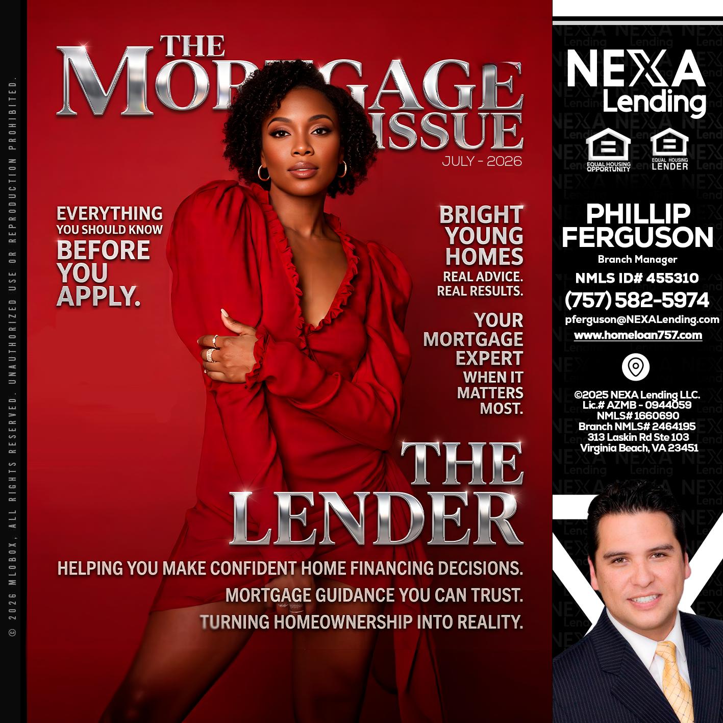 THE MORTGAGE ISSUE JULY - Phillip Ferguson -Branch Manager
