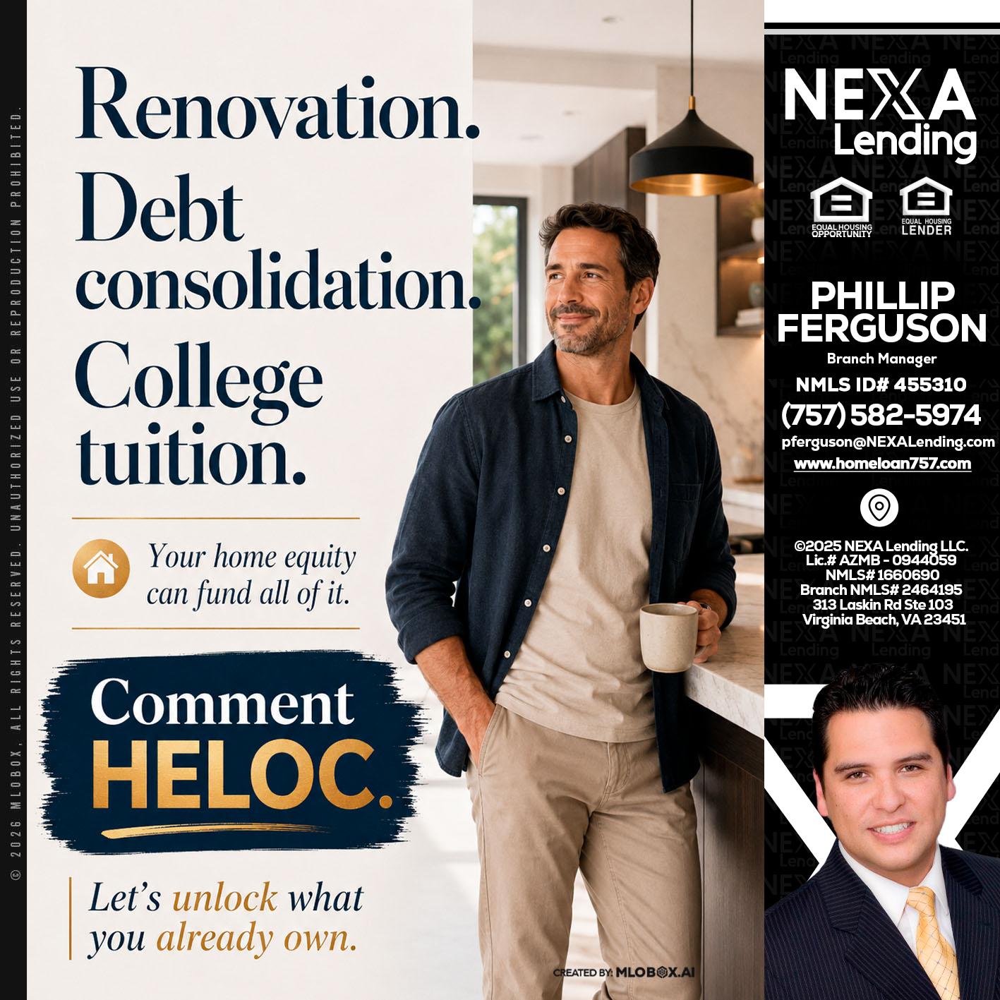 RENOVATION DEBT - Phillip Ferguson -Branch Manager