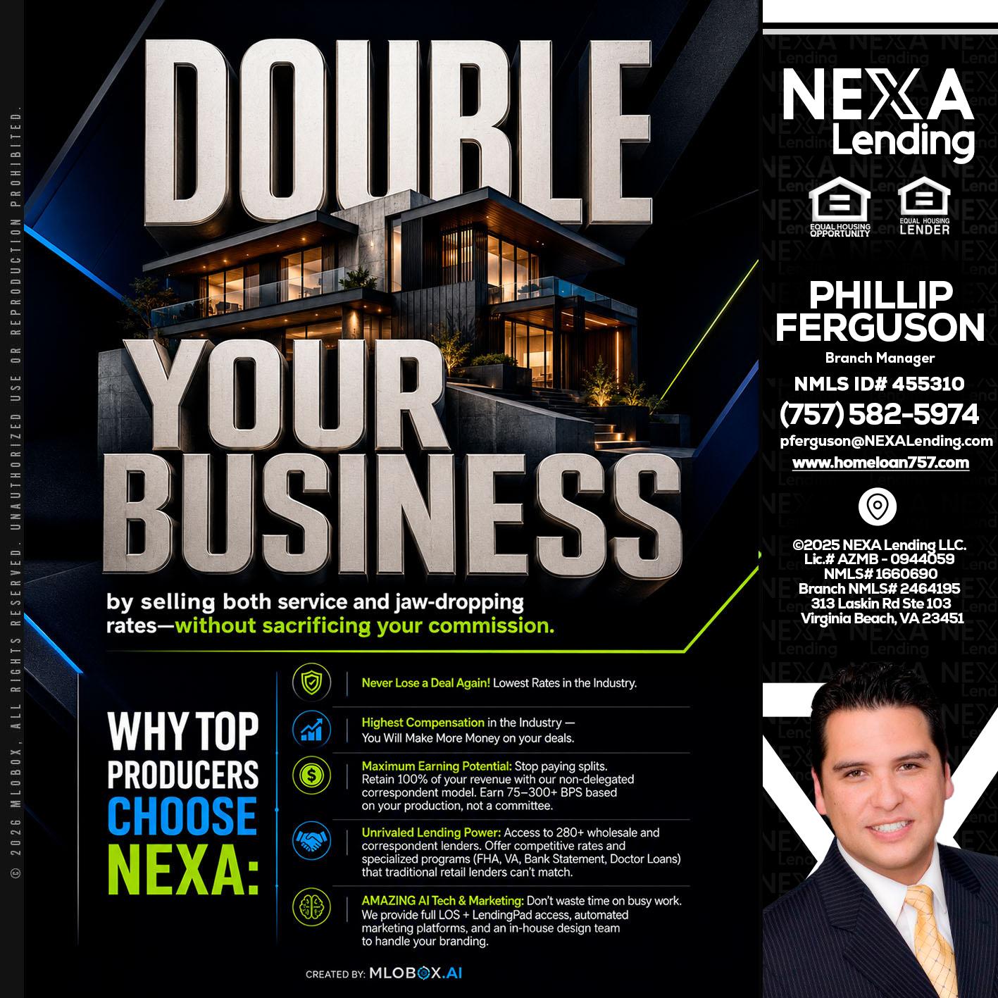 DOUBLE YOUR BUSINESS - Phillip Ferguson -Branch Manager