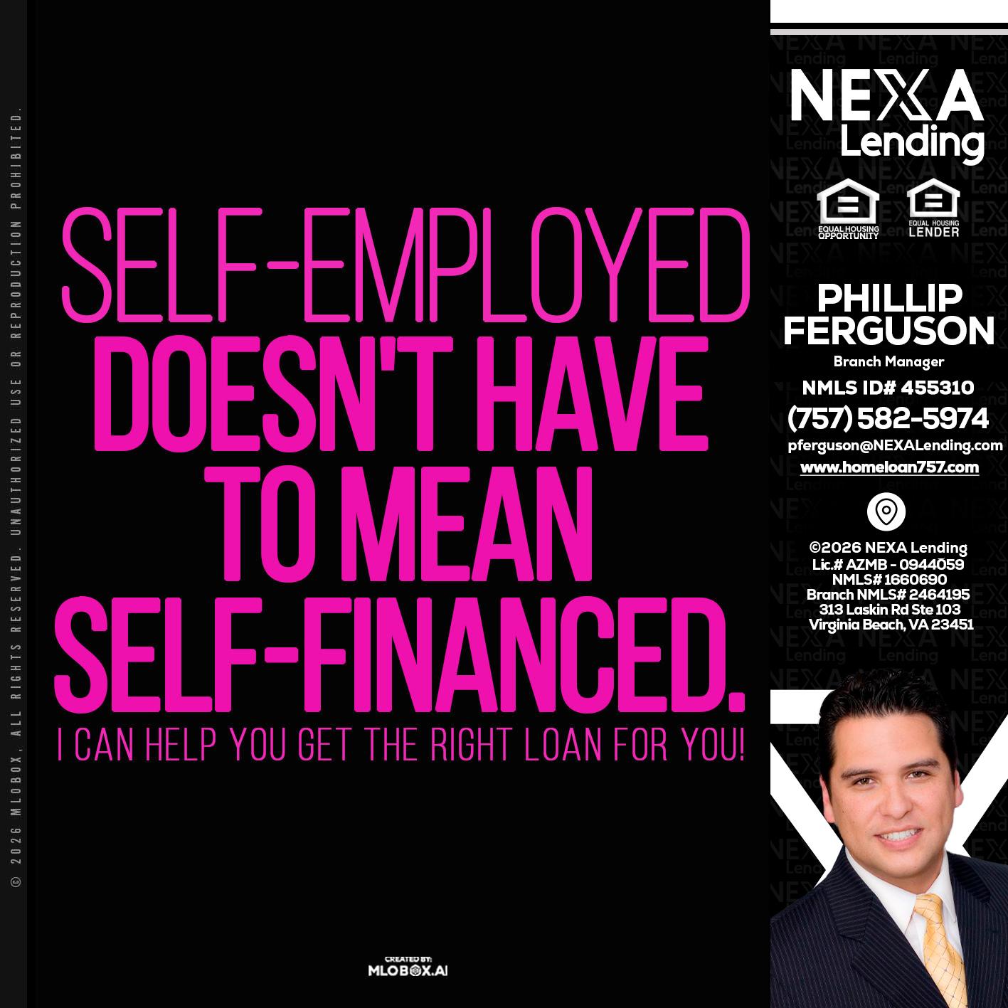 self employed - Phillip Ferguson -Branch Manager